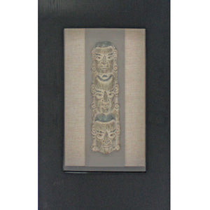 39.75 X 19.88 X 2.63 Black & Brown Facial-Makeup Patterned Plaque - Wall Decor