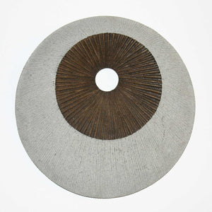 1 x 26 x 26 marrón y gris redondo doble capa acanalada decoración de pared
