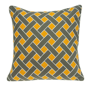 20" x 7" x 20" funda de almohada gris y naranja de transición con inserto de poliéster