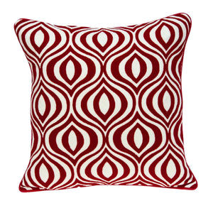 20" X 7" X 20" Cojín rojo y blanco de transición con inserto de poliéster