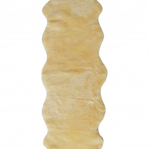 2" X 6" Green Natural Off White Medical Grade Double Sheepskin Throw Blanket