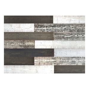 Juego grande de tablones de madera de 5" x 48" con tratamiento térmico, negro, blanco y blanqueado, de colores mixtos