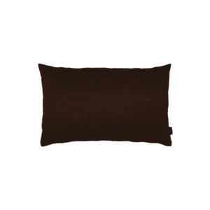 Juego de dos fundas de almohada lumbar de poliéster con cremallera marrón de 12" x 20"
