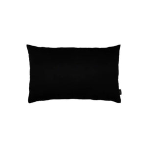 Juego de dos fundas de almohada lumbar de poliéster con cremallera de 12" x 20" negras