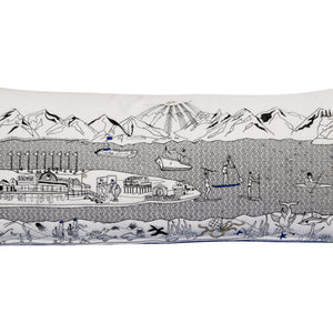 Cojín decorativo lumbar de 35 pulgadas con diseño de Homer Spit Daylight Skyline