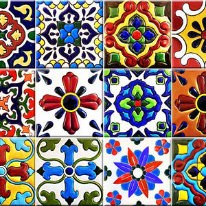 6" x 6" Festival Brights Mosaic Peel and Stick Removable Tiles