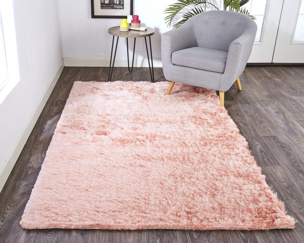 Pink Shag Tufted Handmade Area Rug - 2' x 3'