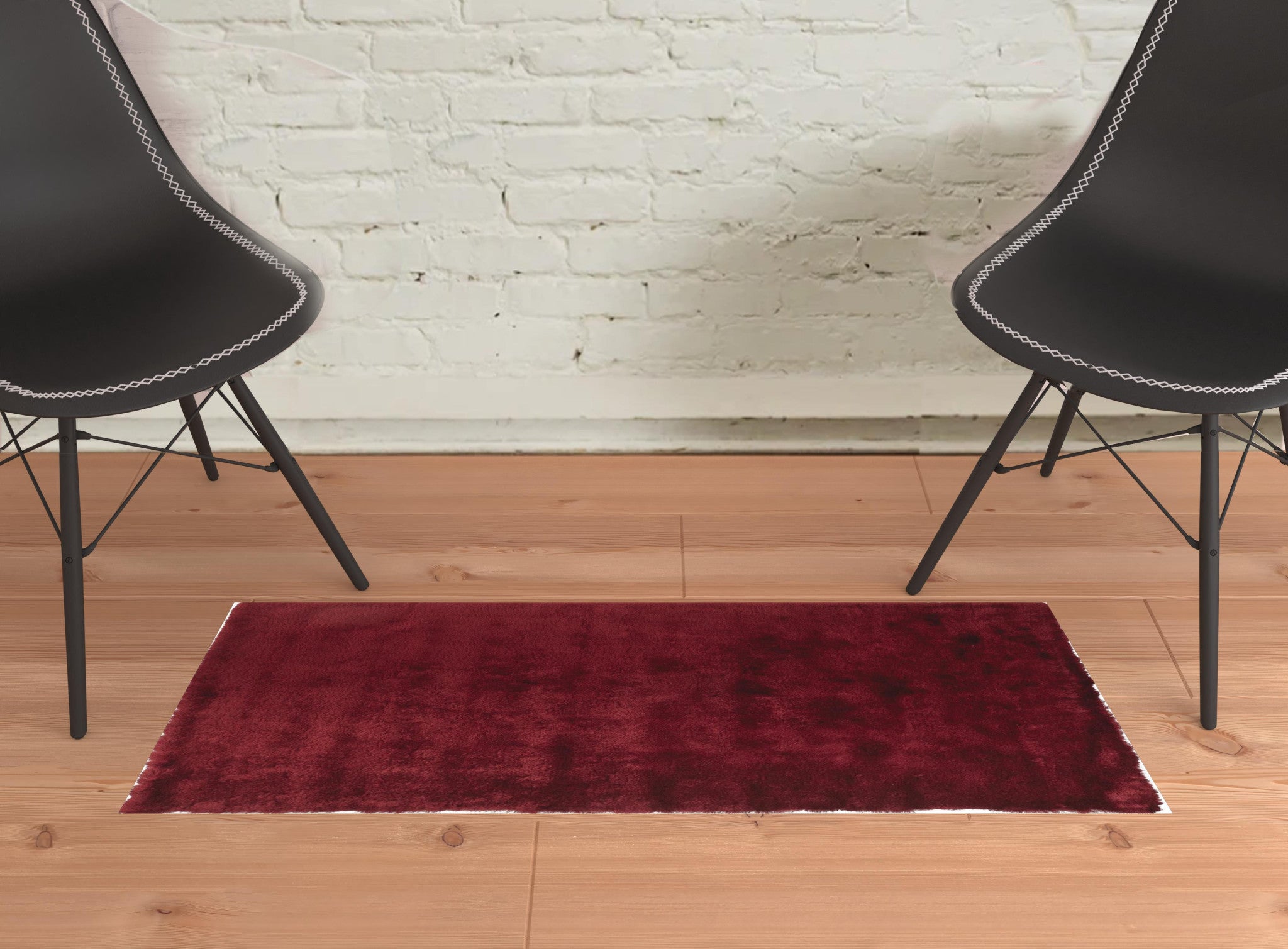 Pink Shag Tufted Handmade Area Rug - 2' x 3'