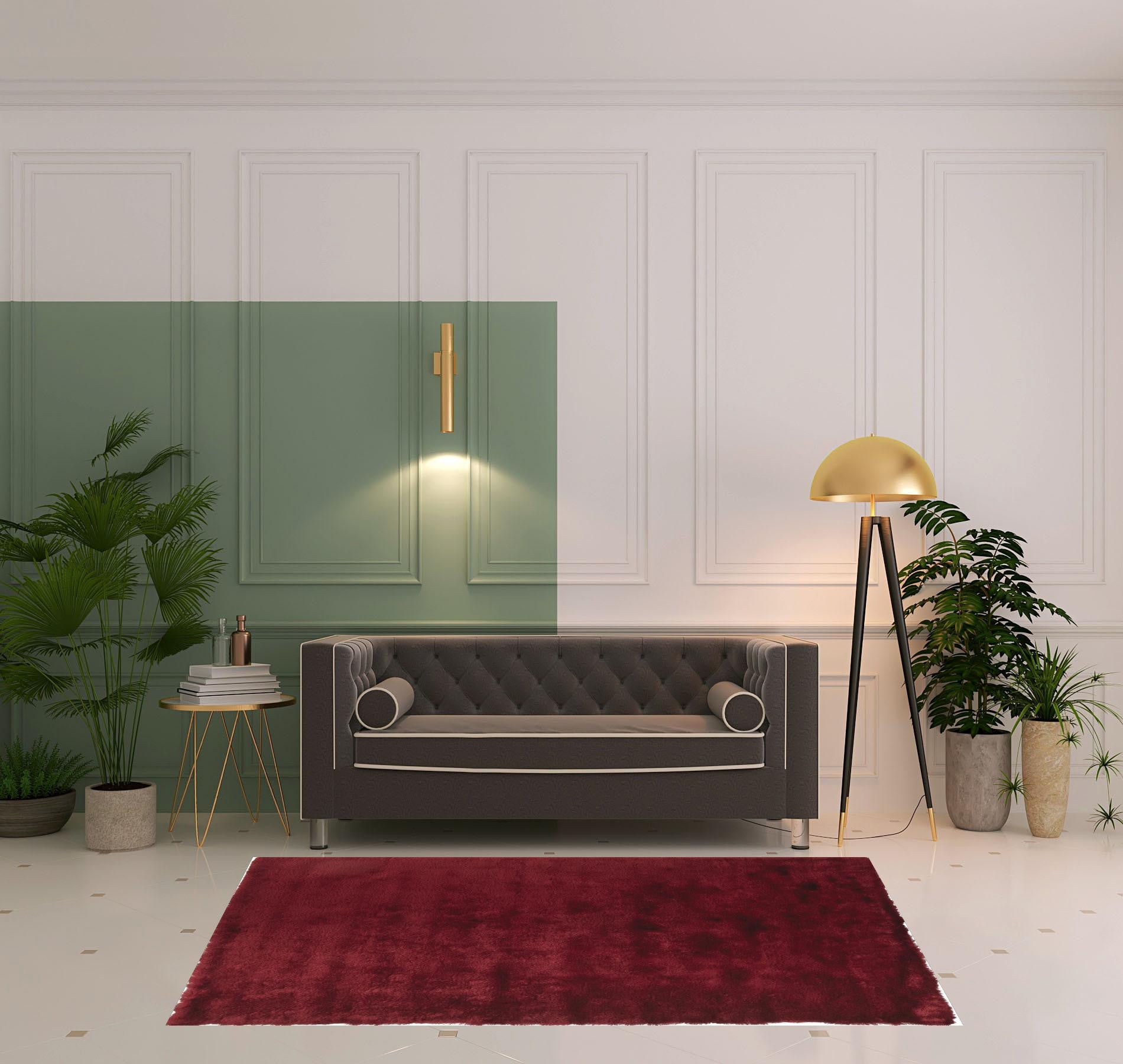 Pink Shag Tufted Handmade Area Rug - 2' x 3'