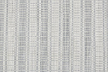 4' X 6' Blue Gray And Ivory Striped Hand Woven Area Rug