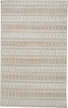 4' X 6' Blue Gray And Ivory Striped Hand Woven Area Rug