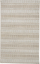 4' X 6' Blue Gray And Ivory Striped Hand Woven Area Rug