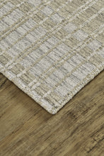 4' X 6' Blue Gray And Ivory Striped Hand Woven Area Rug