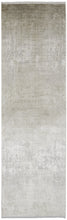 3' X 5' Taupe Ivory And Gold Abstract Power Loom Distressed Area Rug With Fringe
