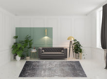 3' X 5' Taupe Ivory And Gold Abstract Power Loom Distressed Area Rug With Fringe