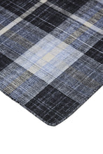 Blue Green And Black Abstract Hand Woven Stain Resistant Area Rug - 4' x 6'