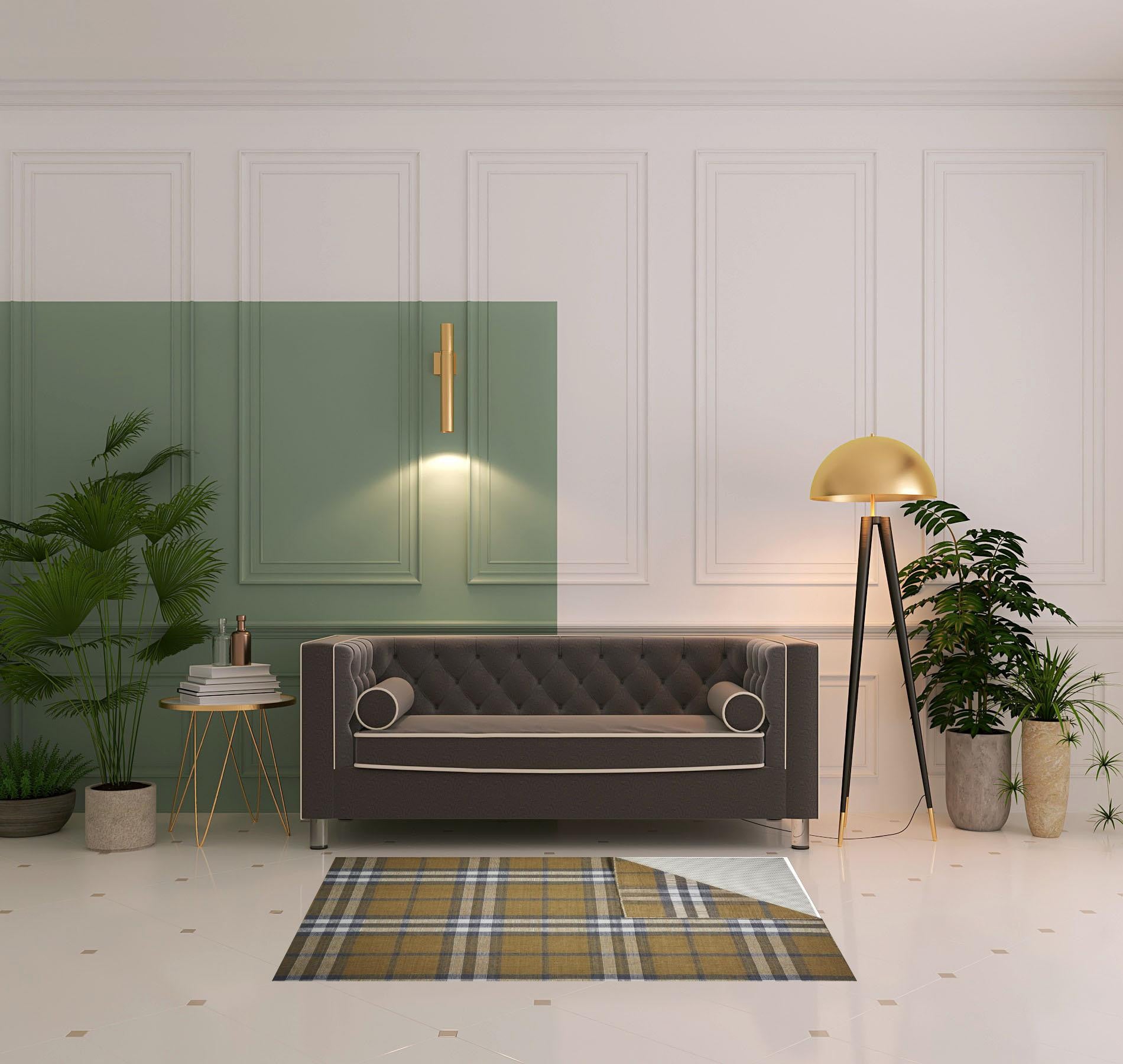 Blue Green And Black Abstract Hand Woven Stain Resistant Area Rug - 4' x 6'