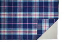 Blue Green And Black Abstract Hand Woven Stain Resistant Area Rug - 4' x 6'