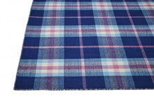 Blue Green And Black Abstract Hand Woven Stain Resistant Area Rug - 4' x 6'