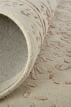 Blue And Silver Wool Floral Tufted Handmade Distressed Area Rug - 5' x 8'