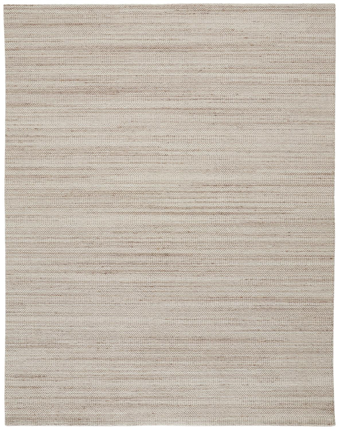 4' X 6' Ivory Wool Hand Woven Stain Resistant Area Rug