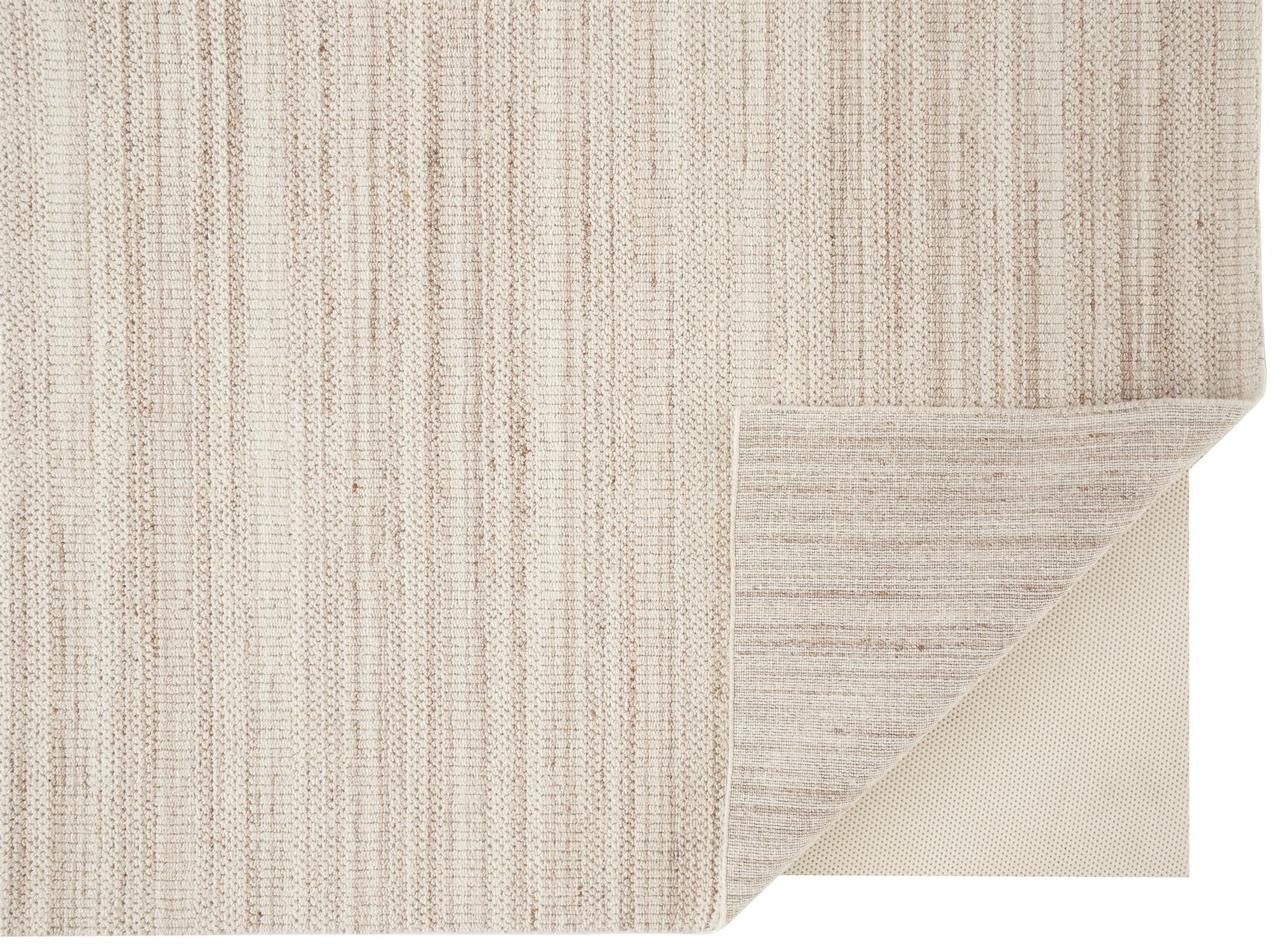 4' X 6' Ivory Wool Hand Woven Stain Resistant Area Rug