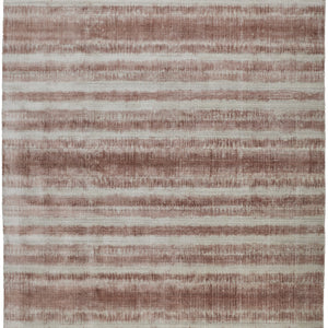 4' X 6' Tan Ivory And Pink Abstract Hand Woven Area Rug