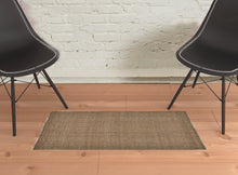 Gray Ivory And Blue Hand Woven Area Rug - 5' x 8'