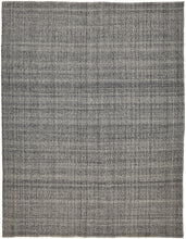 Gray Ivory And Blue Hand Woven Area Rug - 5' x 8'