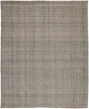 Gray Ivory And Blue Hand Woven Area Rug - 5' x 8'