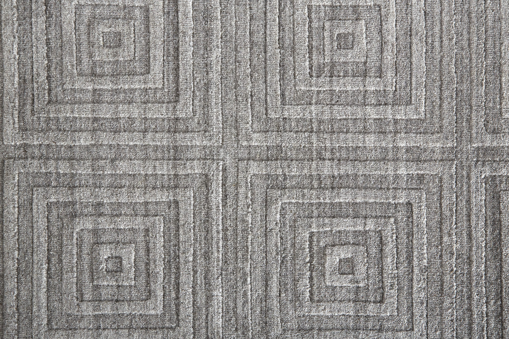 4' X 6' Gray And Silver Striped Hand Woven Area Rug