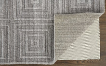 4' X 6' Gray And Silver Striped Hand Woven Area Rug