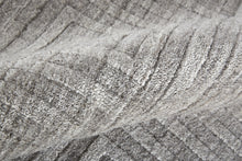 4' X 6' Gray And Silver Striped Hand Woven Area Rug