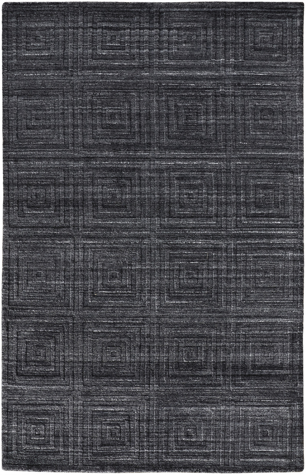 4' X 6' Gray And Silver Striped Hand Woven Area Rug