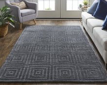 4' X 6' Gray And Silver Striped Hand Woven Area Rug