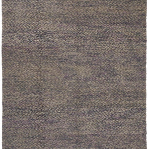 10' X 13' Gray Taupe And Black Wool Hand Woven Stain Resistant Area Rug