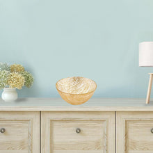 Hand Crafted Glass Gold Accent Salad or Serving Bowl 11