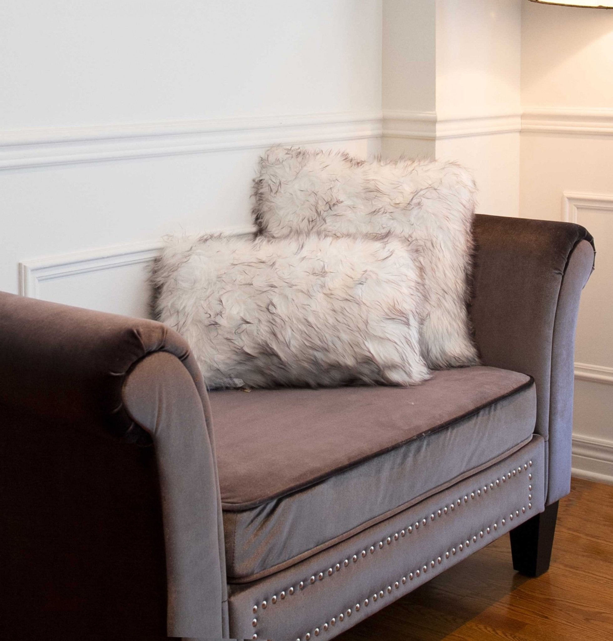 Gradient Gray Faux Pillow 2 Pack 12" x 20" x 5"