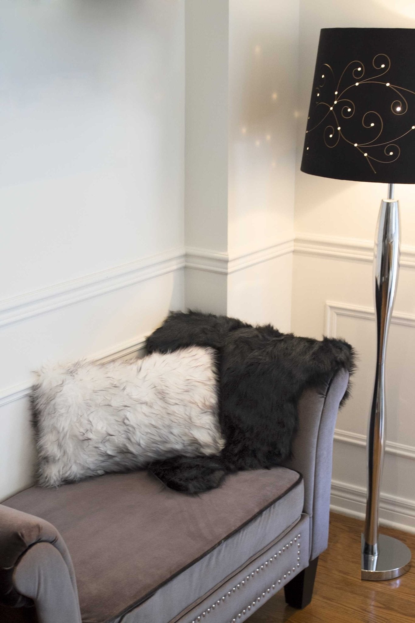 Gradient Gray Faux Pillow 2 Pack 12" x 20" x 5"