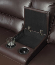 Espresso Leather-Air Upholstery Metal Reclining Mechanism Sectional Sofa (Power Motion-USB Dock) - 138