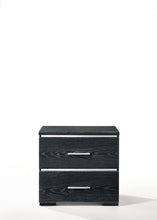 Black Wood Veneer Nightstand - 15