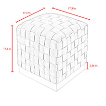 Fuchsia Woven Velvet And Gold Ottoman 17