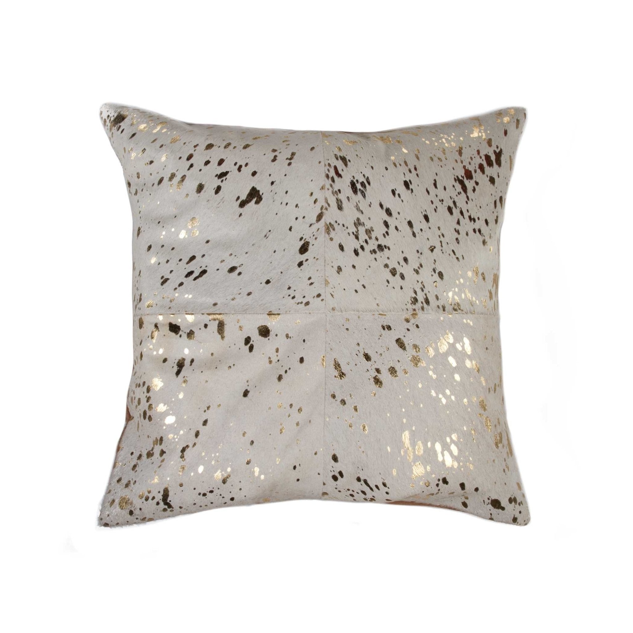 Natural and Gold Pillow 18" x 18" x 5"