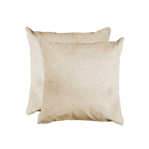 Natural Torino Cowhide Pillow 2 Pack 18" x 18" x 5"