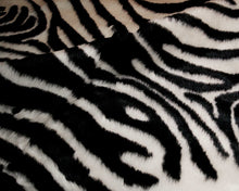 Faux Zebra Hide Black And White Area Rug - 2' x 3'