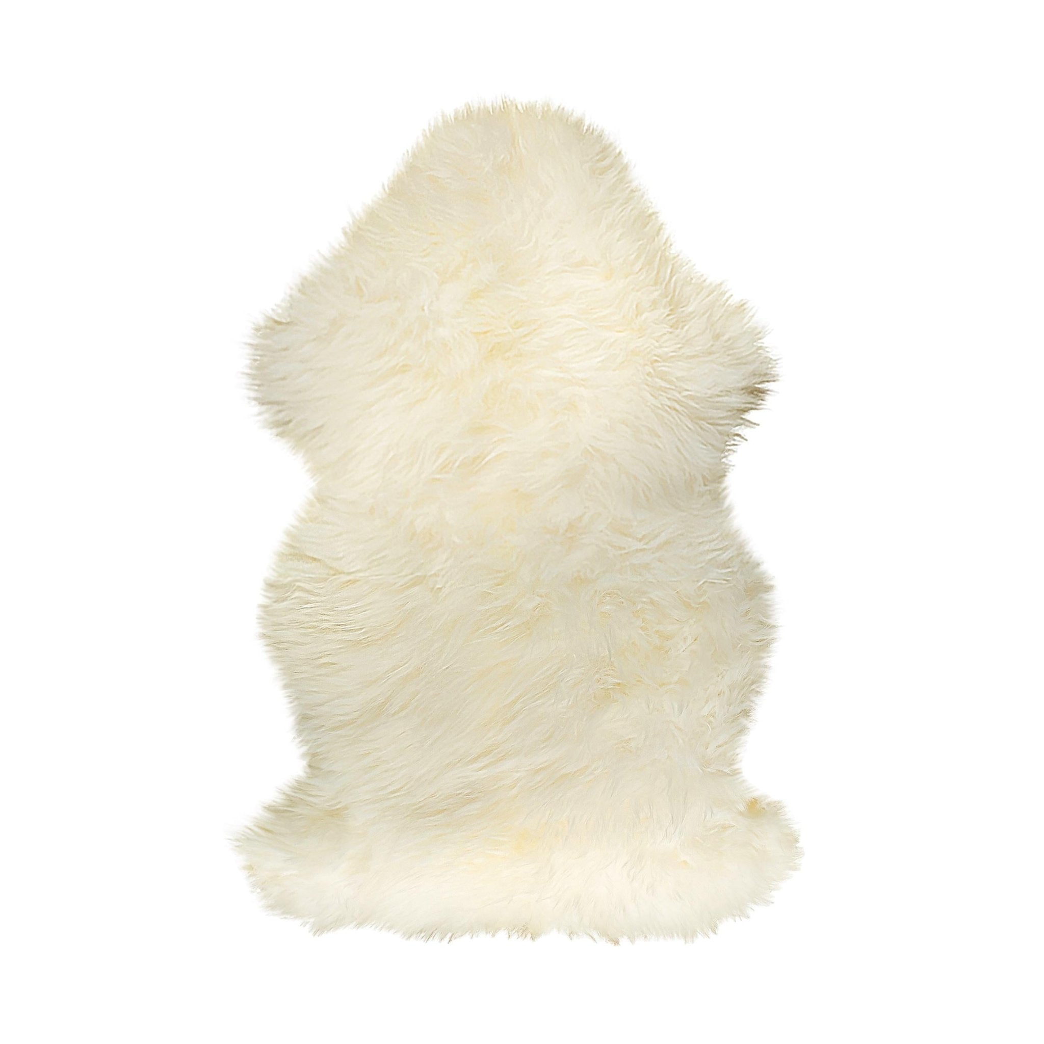 Natural New Zealand Sheepskin Wool Area Rug in White 2' x 3'