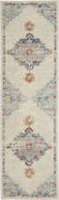 Gray Distressed Medallion Runner Rug 2’ x 6’