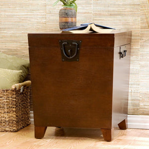 Brown Solid Wood Square End Table 24"