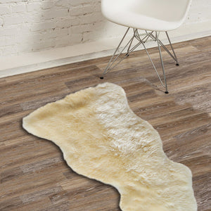 Gold Single Sheepskin Area Rug - 24" x 36" x 1.5"