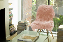 Pink Single Sheepskin Area Rug - 24